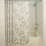 Abigail Floral Duck Cloth Shower Curtain - Porcelain